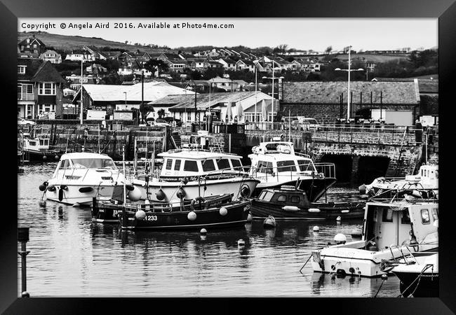 Westbay Harbour Framed Print by Angela Aird