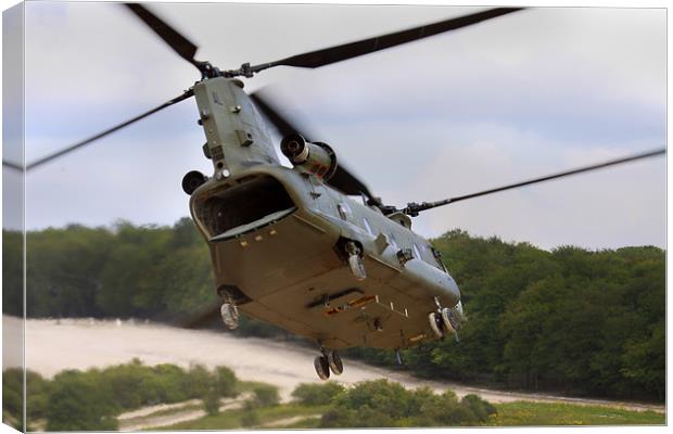 Chinook on Manoeuvres Canvas Print by Oxon Images