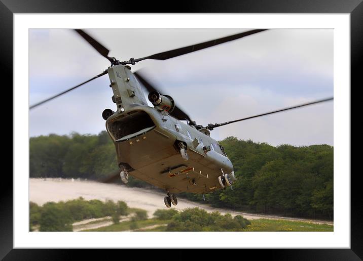Chinook on Manoeuvres Framed Mounted Print by Oxon Images