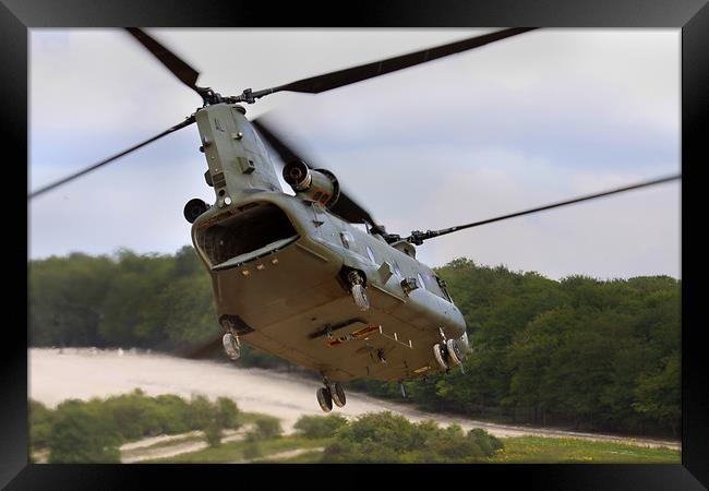 Chinook on Manoeuvres Framed Print by Oxon Images