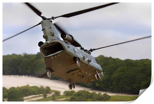Chinook on Manoeuvres Print by Oxon Images