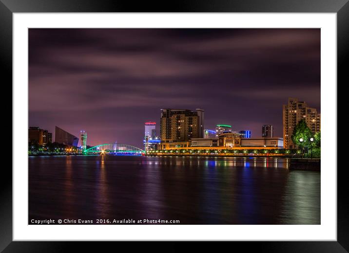 Salford Quays Framed Mounted Print by Chris Evans