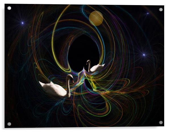 Swan Songs. Acrylic by Heather Goodwin