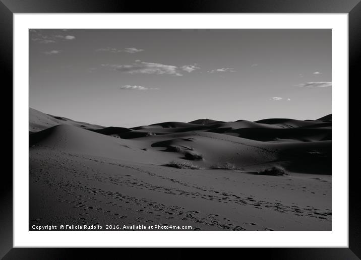 The Road Unpaved: Morocco - Mothers Natures curves Framed Mounted Print by Felicia Rudolfo