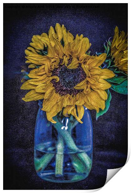 Sunflower Print by Angela Aird