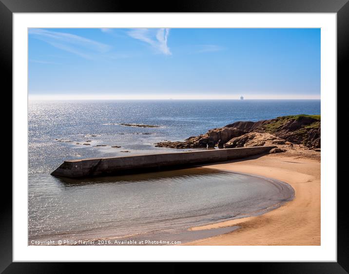 Calm at Cullercoats Bay......... Framed Mounted Print by Naylor's Photography