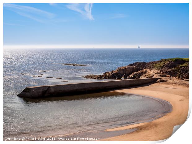 Calm at Cullercoats Bay......... Print by Naylor's Photography