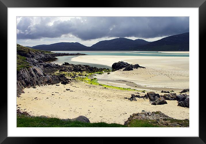 Luskentyre Beach Isle of Harris Scotland Framed Mounted Print by Jacqi Elmslie