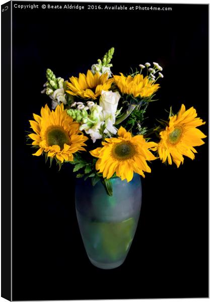 Bouquet of sunflowers Canvas Print by Beata Aldridge