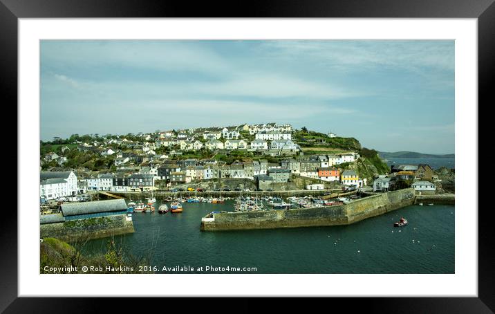 Mevagissy Harbour  Framed Mounted Print by Rob Hawkins