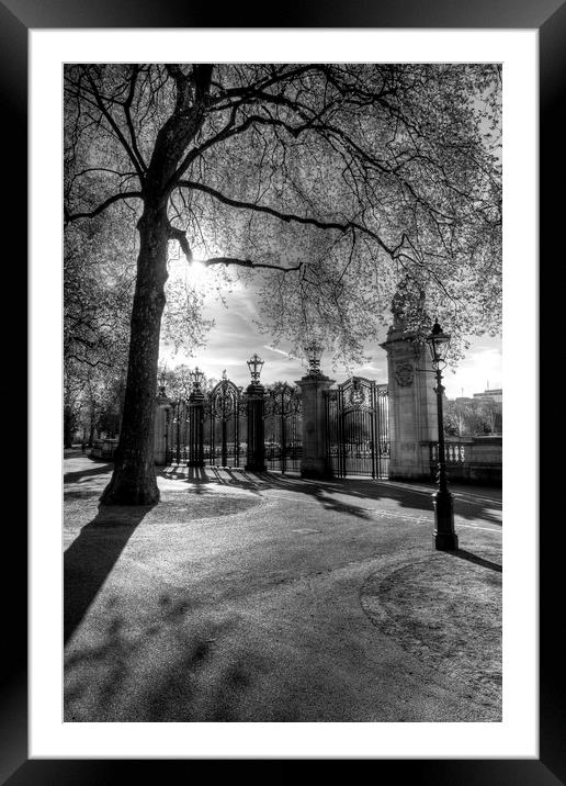 Canada Gate Green Park London Framed Mounted Print by David Pyatt