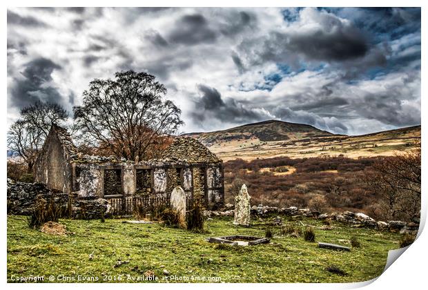 The abandoned Chapel  Print by Chris Evans