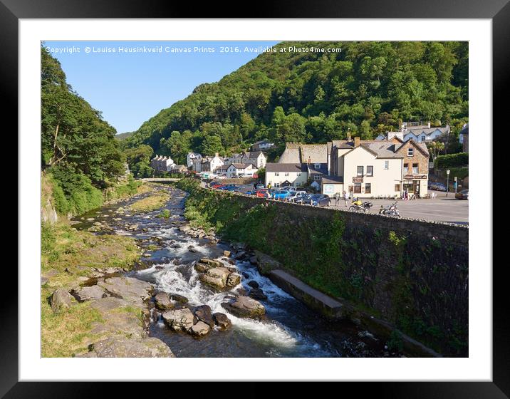 Lyn Rivers, Lynmouth, Devon Framed Mounted Print by Louise Heusinkveld