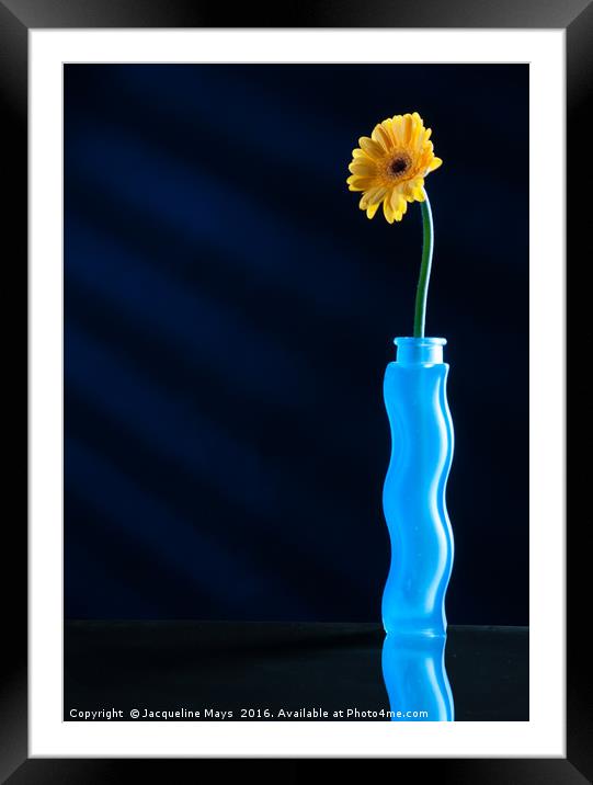 Blue Vase Framed Mounted Print by Jacqueline Mays