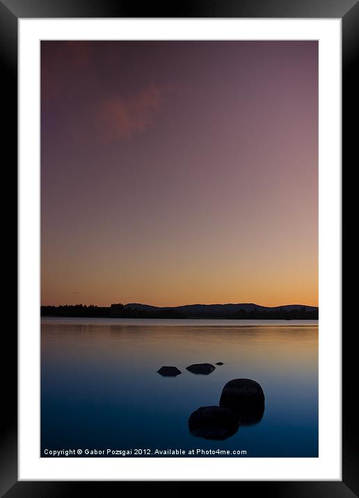 Lake of Menteith by sunset Framed Mounted Print by Gabor Pozsgai