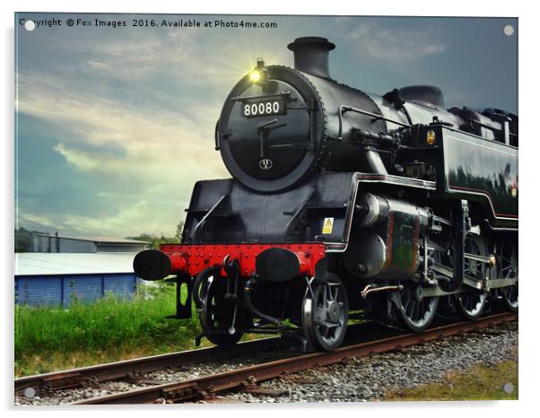 Locomotive 80080 train Acrylic by Derrick Fox Lomax