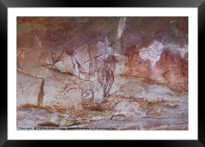 Aboriginal Rock Art Framed Mounted Print by Carole-Anne Fooks