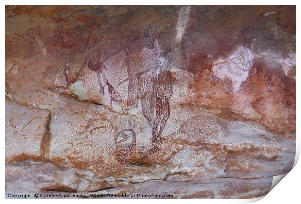 Aboriginal Rock Art Print by Carole-Anne Fooks