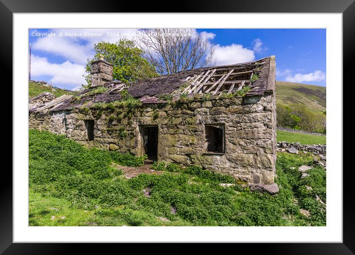 Derelict Cottage in Snowdonia Framed Mounted Print by Gordon Dimmer