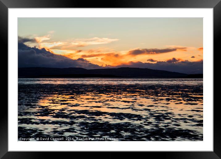 North Wales Sunset Framed Mounted Print by David Chennell