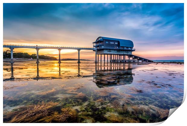 Bembridge Lagoon Sunset Print by Wight Landscapes