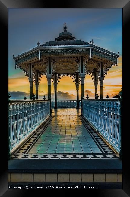 Magnificent Victorian Bandstand in Brighton Framed Print by Ian Lewis