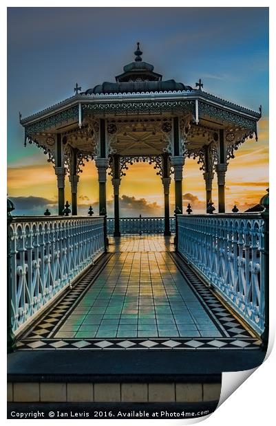 Magnificent Victorian Bandstand in Brighton Print by Ian Lewis
