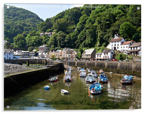 Lynmouth Harbour in early morning at low tide, Dev Acrylic by Louise Heusinkveld