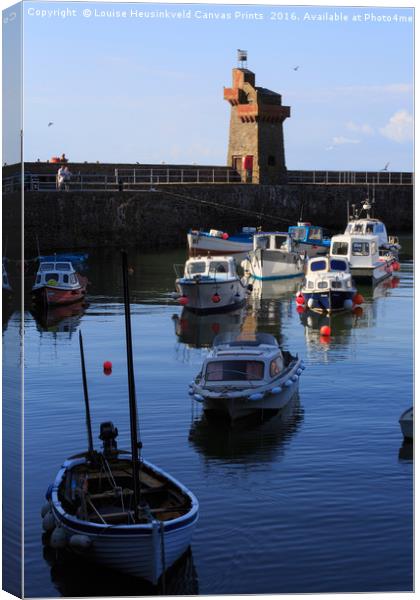 Lynmouth Harbour and Rhenish Tower, Devon Canvas Print by Louise Heusinkveld
