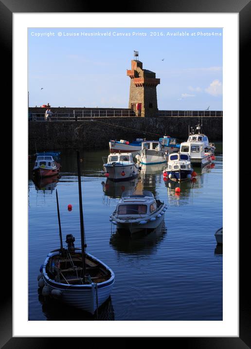 Lynmouth Harbour and Rhenish Tower, Devon Framed Mounted Print by Louise Heusinkveld