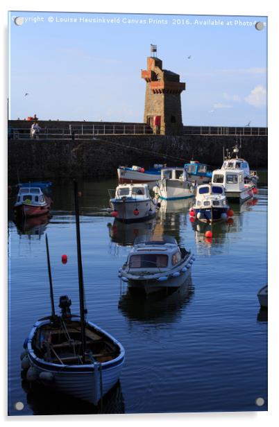 Lynmouth Harbour and Rhenish Tower, Devon Acrylic by Louise Heusinkveld