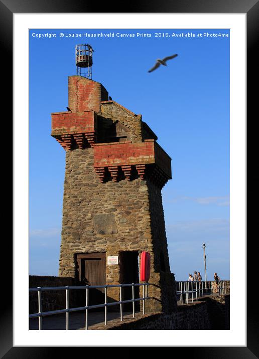 Rhenish Tower, Lynmouth pier, Devon Framed Mounted Print by Louise Heusinkveld