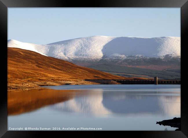 Winter at Loch Glascarnoch Framed Print by Rhonda Surman
