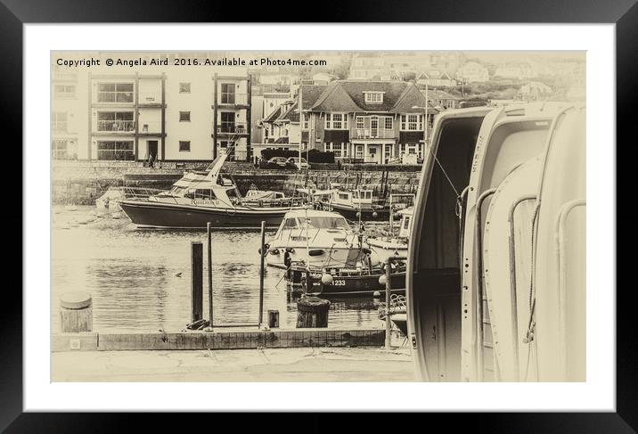 Fishing Boats Framed Mounted Print by Angela Aird