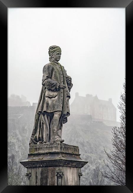 Edinburgh Statue of Allan Ramsay Framed Print by Antony McAulay