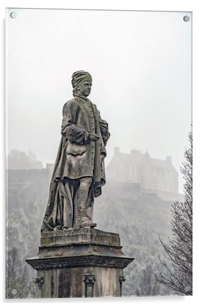 Edinburgh Statue of Allan Ramsay Acrylic by Antony McAulay
