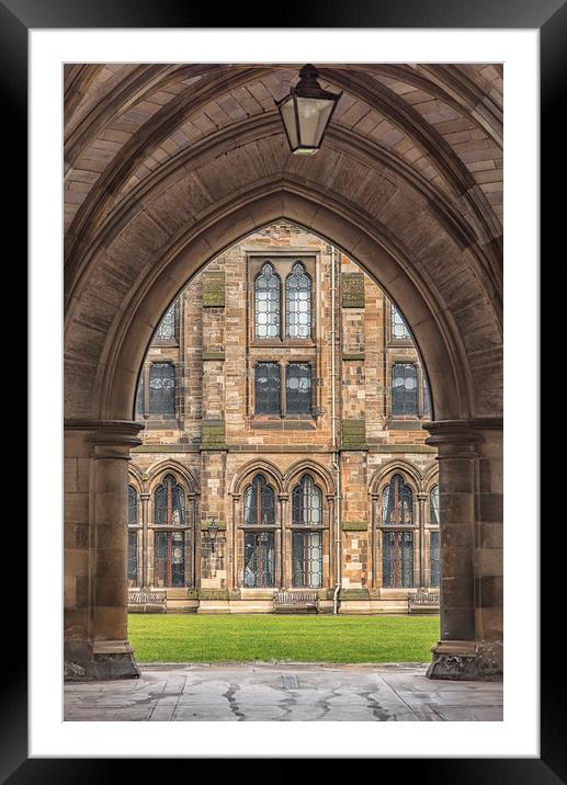 Glasgow University Through the Arch Framed Mounted Print by Antony McAulay