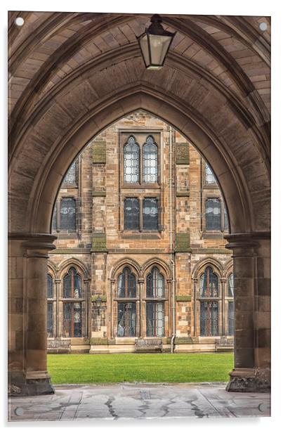 Glasgow University Through the Arch Acrylic by Antony McAulay