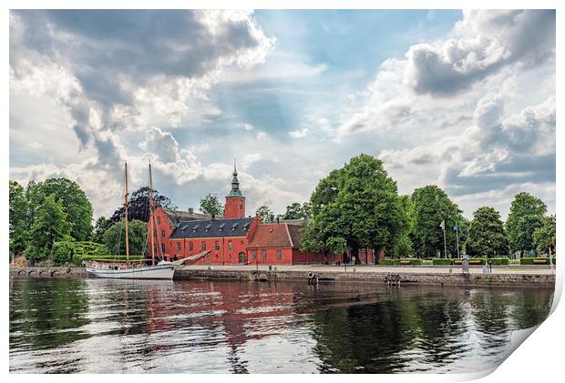 Halmstad Castle by the River Print by Antony McAulay