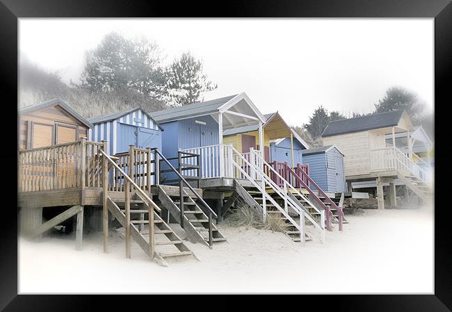 Beach Huts at Wells Framed Print by Stephen Mole