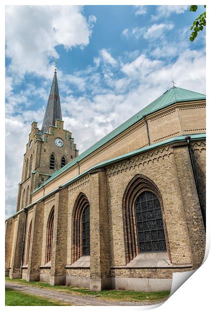 Halmstad Church in Halland Print by Antony McAulay