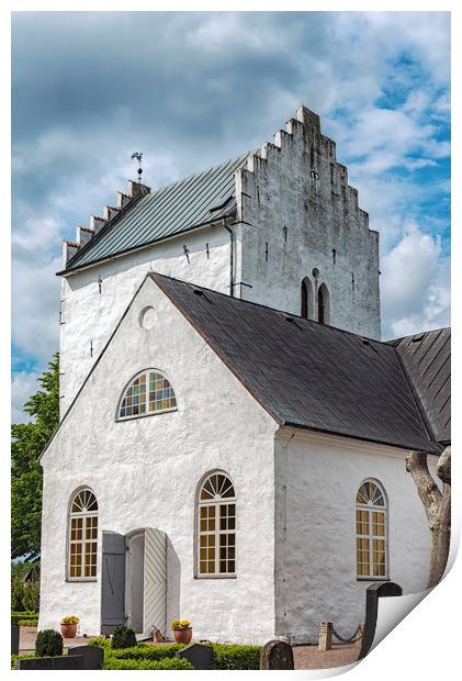 Norra Vrams church in Sweden Print by Antony McAulay