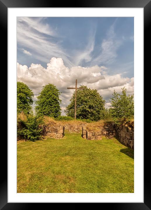 Ovraby Church Ruin Framed Mounted Print by Antony McAulay