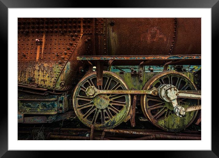 Steel Wheels Framed Mounted Print by Adrian Bollans