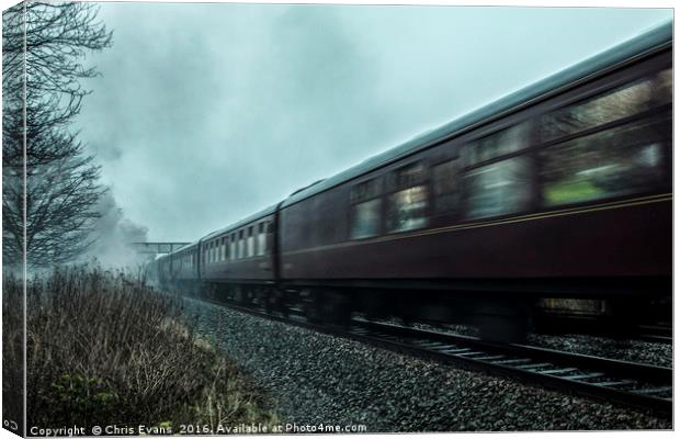 The Royal Scot in motion  Canvas Print by Chris Evans