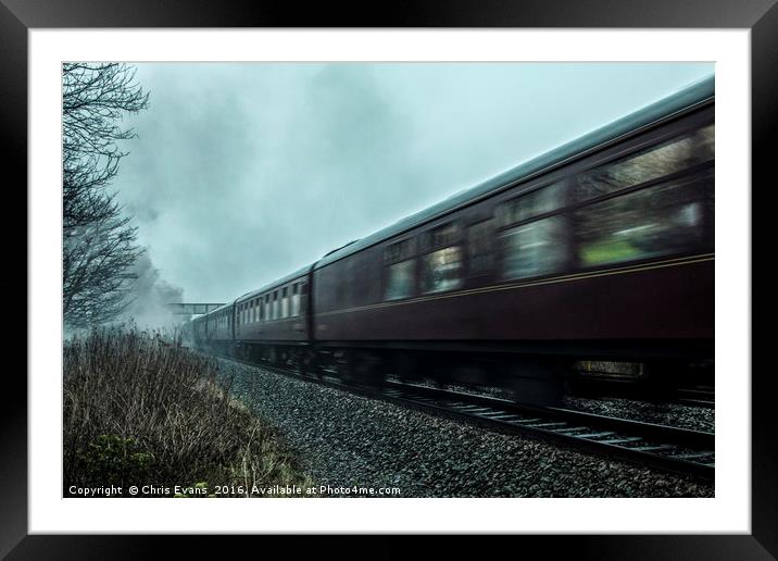The Royal Scot in motion  Framed Mounted Print by Chris Evans
