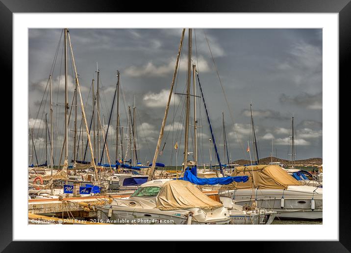In the marina Framed Mounted Print by Phil Reay
