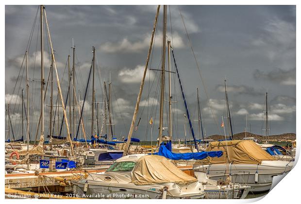 In the marina Print by Phil Reay