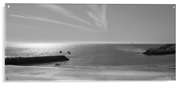 Lazy Days at Cullercoats in mono........... Acrylic by Naylor's Photography