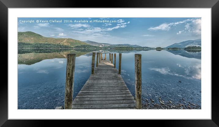 Jetty at Derwent Water Framed Mounted Print by Kevin Clelland